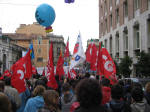 19. Bandiere e palloncini della Federazione dei Lavoratori della Conoscenza.