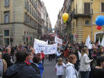 27. Il primo corteo imbocca via Sistina.