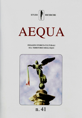 "Aequa" n41, con l'articolo "Decenti e Indecenti nella Valle dell'Aniene", di Luigi Scialanca.