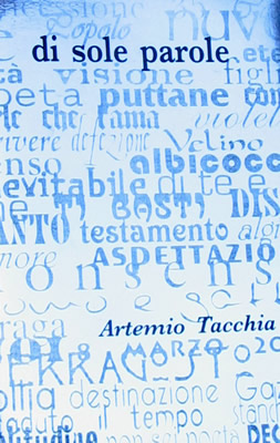 La copertina di "di sole parole" (2009), di Artemio Tacchia.