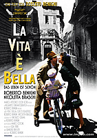 56. "La vita  bella", di Roberto Benigni (1997), con Roberto Benigni, Nicoletta Braschi, Giorgio Cantarini, Giustino Durano, Sergio Bini Bustric, Giuliana Lojodice, Amerigo Fontani, Pietro De Silva, Francesco Guzzo, Raffaella Lebboroni, Marisa Paredes e Horst Buchholz.