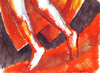 "Nuovi Passi", disegno di cui vedi qui un particolare, � anche il titolo che ci � sembrato pi� suggestivo e pi� adatto per gli Appunti del 2007 - 2008 che Eclario ha donato a ScuolAnticoli: un�antologia di intuizioni grafiche affascinanti&nbsp;― per gli occhi e per la mente a un tempo&nbsp;― che ancora una volta testimoniano della ricerca e dell�impegno artistico e umano con cui da quasi vent�anni Eclario Barone percorre la Valle dell�Aniene a grandi e sempre "Nuovi Passi..."