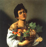 Ragazzo con canestro di frutta, 1593 - 1594. Roma, Galleria Borghese.