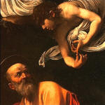 San Matteo e langelo, 1602, particolare.