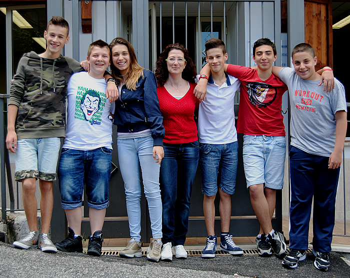 La Classe 2011 - 2014 con la professoressa Claudia Cerqua, mercoled 28 maggio 2014.