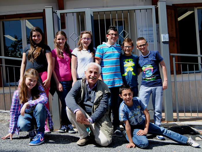 Col professor Scialanca davanti alla Scuola, mercoled 28 maggio 2014