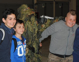 Al Romics, 10 aprile 2015, con Jacopo e Matteo.
