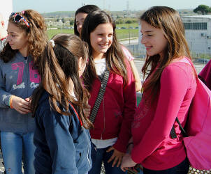 Al Romics, 10 aprile 2015, con Serena, Martina, Giorgia e Valentina.