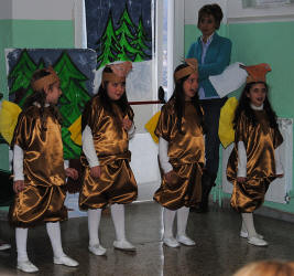 Recita natalizia, 22 dicembre 2010, con Serena, Flavia e Marta.