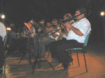 36. Mentre in piazza si mangia e si beve, sul palco la Banda di Anticoli (e non solo di Anticoli) si produce in un applauditissimo concerto.