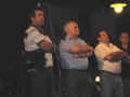45. Sul palco per il comizio di chiusura.