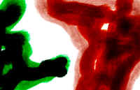 "Corpi Paesaggi" di Eclario Barone. "Agone" n 1, particolare.