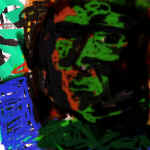 "Volti" di Eclario Barone. "Faccia verde".