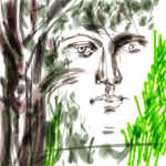"Volti" di Eclario Barone. "Volto Albero", n 1.