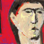 "Volti" di Eclario Barone. "Volto porpora".