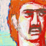 "Volti" di Eclario Barone. "Volto rosso".