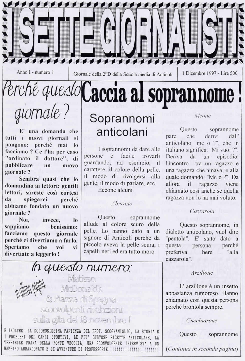 La campanella ha suonato, la ricreazione è finita. Per tutti