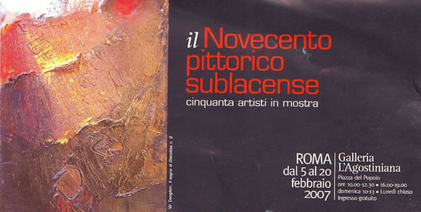 Il Novecento pittorico sublacense