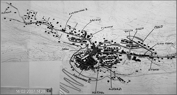 Carta topografica del territorio di Roviano (studio tecnico Azimut)