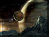 Giove e due suoi satelliti visti da un terzo (Immagine di David A. Hardy)