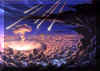 Pioggia di meteoriti (Immagine di David A. Hardy)