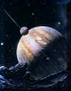 Saturno (Immagine di David A. Hardy)