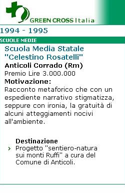 La nostra Scuola nel sito di Green Cross Italia