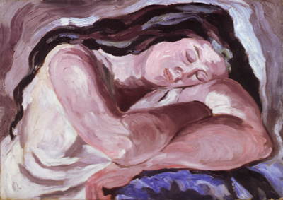 200 visite al mese "solo" per Carlo Levi, su ScuolAnticoli... (Carlo Levi, "Donna dormiente", 1933, olio su tela, 52 x 72,5 cm - da Carlo Levi, "I dipinti restaurati (1920 - 1933)", catalogo della mostra organizzata dalla Fondazione Carlo Levi, 2009, Palombi & Partner Srl, Roma). (Venerd 2 maggio 2014. Luigi Scialanca, scuolanticoli@katamail.com).