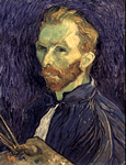 Vincent Van Gogh (1853 - 1890), "Autoritratto con tavolozza", agosto - settembre 1889, olio su tela, cm 57 x 43,5 (collezione privata).
