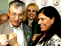 Le belle facce della Lega: Rosy Mauro, vice presidente del Senato (a destra), con Umberto Bossi