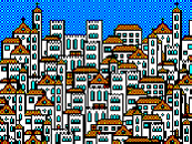 Luigi Scialanca, "Anticoli Corrado vista dal mare", bitmap, 1992 (particolare)