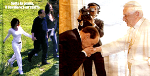 Per la serie "Utilizzatore finale... di mani": il Berlusconi con le amiche e con un amico.