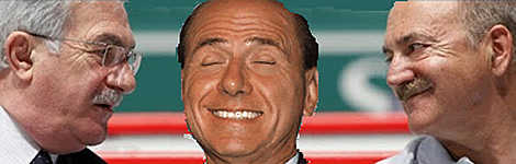 Per la serie "Gli amici puoi sceglierli e i complici anche": il Bonanni, il Berlusconi e lAngeletti.