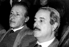 Per la serie "Ci sono giudici e giudici...": i giudici Borsellino e Falcone (a sinistra) e il giudice Iacoviello (a destra). 