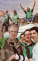 Per la serie "Immissione di squali e trote nel Po": Umberto e Renzo Bossi.