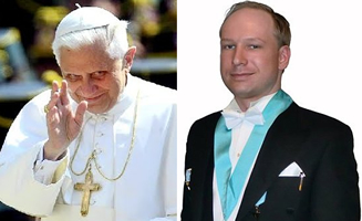 Per la serie "Se non ci fossero papi non ci sarebbero antipapi": Joseph Ratzinger e Anders Behring Breivik.
