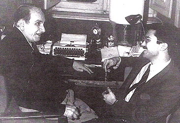 Per la serie "Maestri e allievi": il de Turris oggi (a sinistra), il de Turris con l'Evola (al centro) e lo stragista neonazista Gianluca Casseri (a destra).