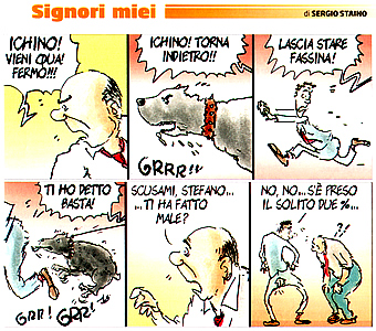 Pietro Ichino secondo Sergio Staino sul "Venerd di Repubblica" del 9 dicembre 2011.