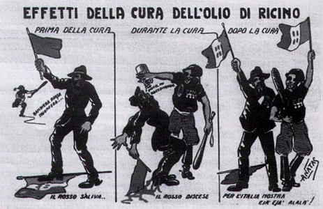Per la serie "Medicine amare": lolio di ricino fascista.