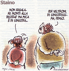 Il Veltroni secondo Staino su "L'Unit" di luned 20 febbraio 2012.