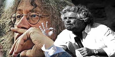 Per la serie "Lui ha di dietro lui ed entrambi li abbiam di dietro noi": Gianroberto Casaleggio e Giuseppe "Beppe" Grillo.