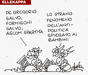 Per la serie "Orecchie da mercante": il Berlusconi, il Soro e la vignetta di ElleKappa su La Repubblica del 7 giugno 2012.