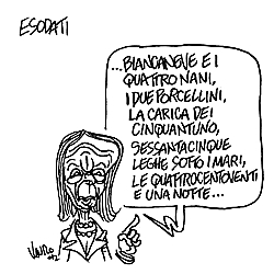 (Vignetta di Vauro, tratta da Segnalazioni)