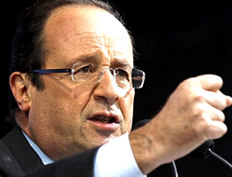 Per la serie "Per la terza volta in un secolo la Germania precipita l'Europa nel baratro, e per la seconda volta il fascismo italiano si schiera con il nazismo tedesco contro la Francia e gli Stati Uniti": Franois Hollande, Barack Obama, la Merkel e il Monti. (L'immagine della Merkel  da Segnalazioni).