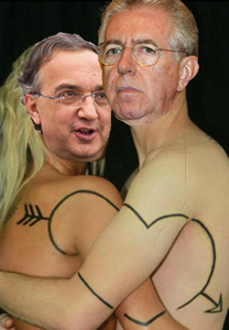 Per la serie "L'insonnia dei naziliberisti genera coppie mostruose": Sergio Marchionne e Mario Monti.