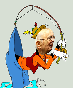 Per la serie "Vittorie di Pirro": il Napolitano mentre pesca tra i giudici di Palermo...