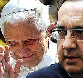Per la serie "Le belle facce di quelli che vogliono il Monti-bis": il Ratzinger Joseph e il Marchionne Sergio.