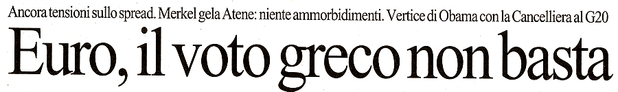 Con i sacrifici non si esce dalla crisi. Con i sacrifici la crisi peggiora.