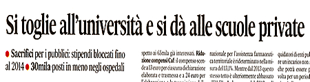 (Titolo de L'Unit di mercoled 4 luglio 2012).