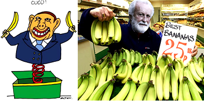 Per la serie "Dettaglianti e grossisti": le banane del Berlusconi e quelle dello Scalfari.